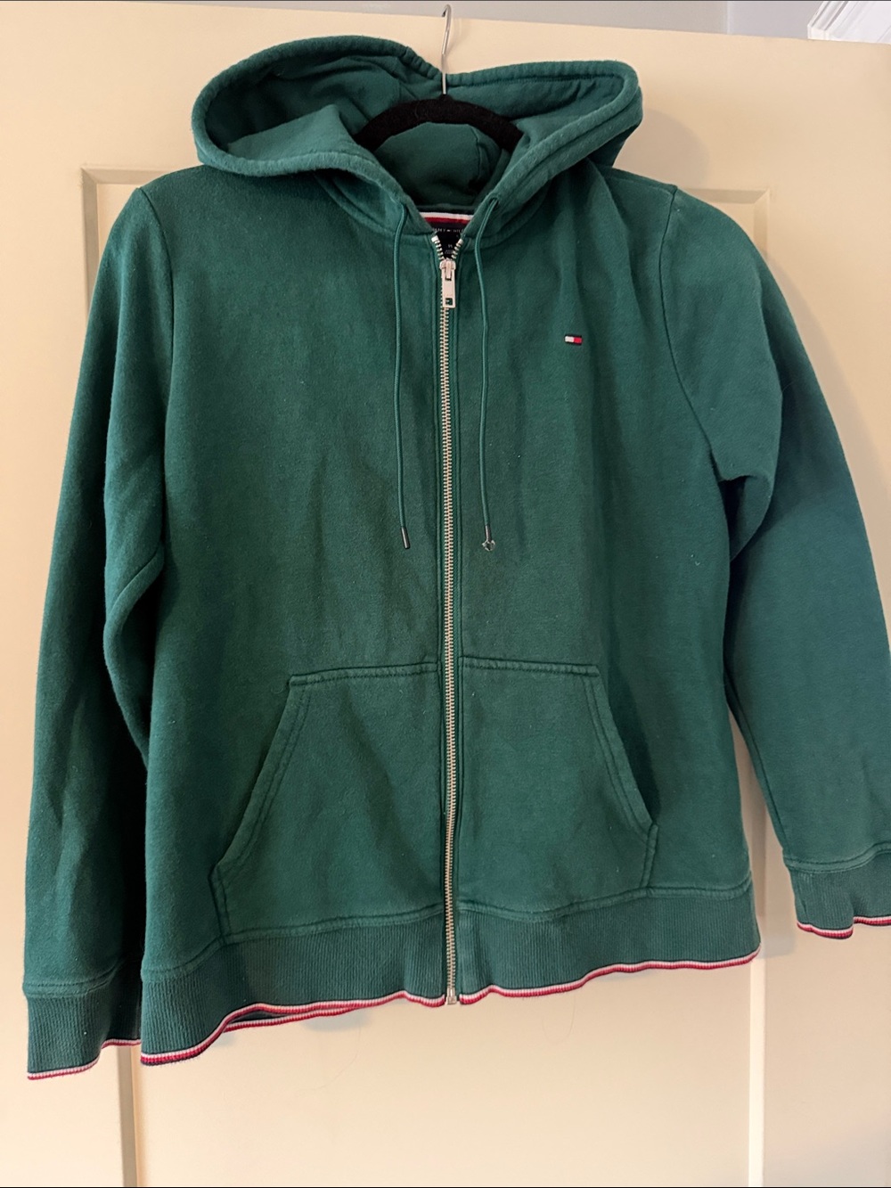 Tommy Hilfiger Dark Green Full-Zip Hooded Jacket